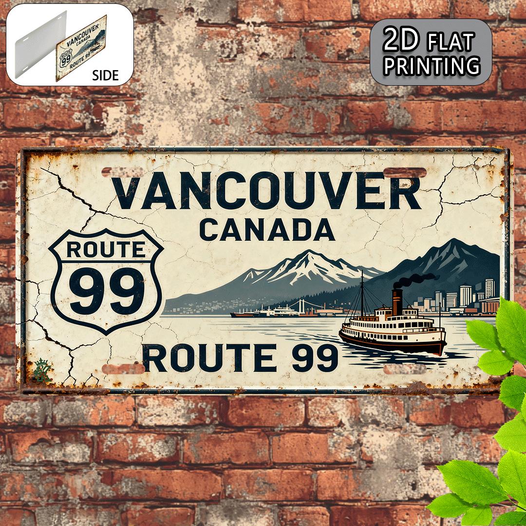 Home Decor Vancouver - لافتة معدنية مسطحة ثنائية الأبعاد، قطعة