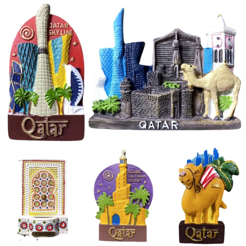 Home Decor Qatar - تذكارية السفر المغناطيسي ملصقات الثلاجة ،