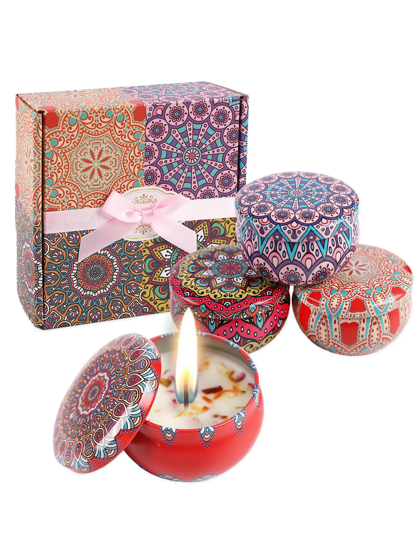 Scented Candle Set - شمع الصويا شمع معطر صندوق هدايا