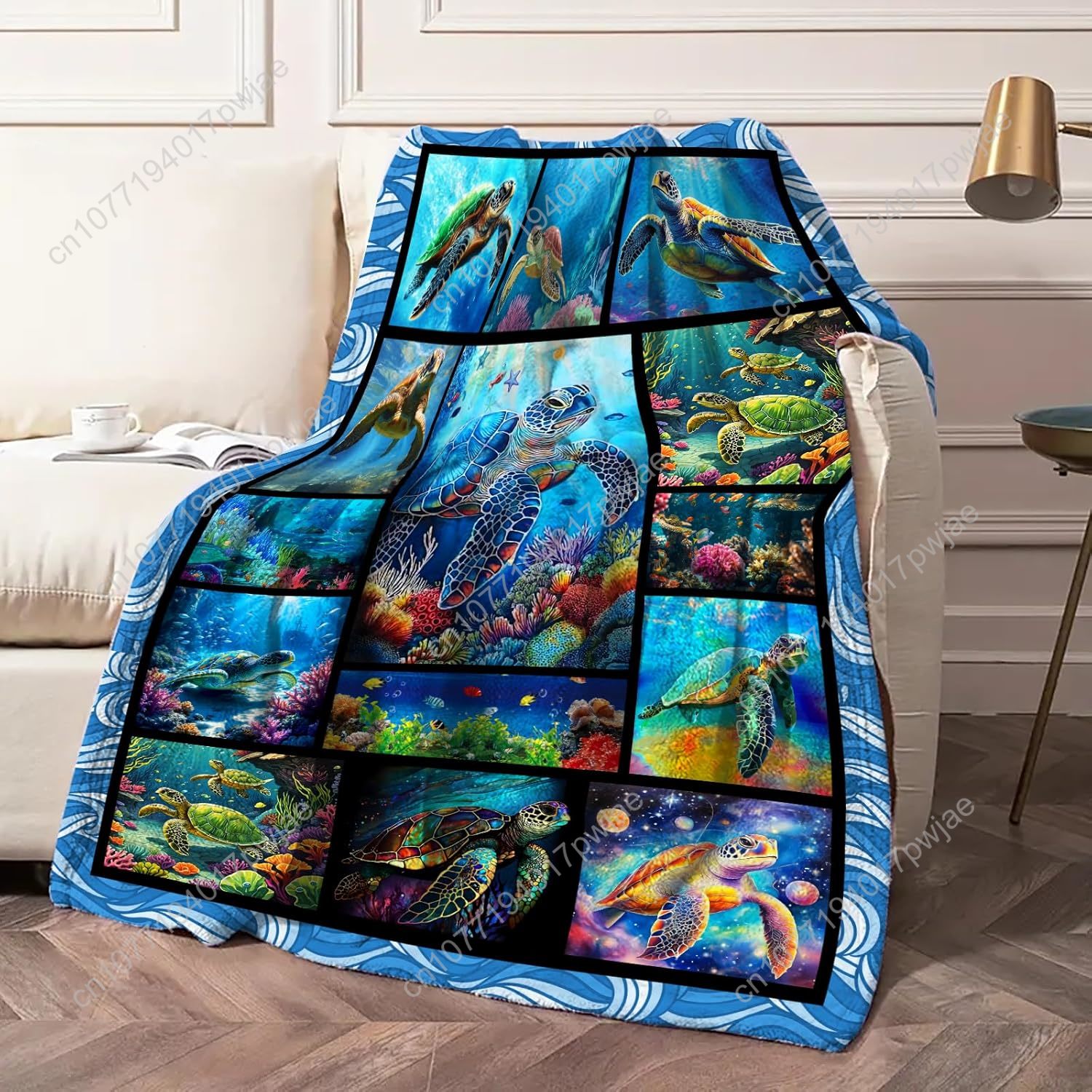 السلاحف البحرية الفانيلا رمي ب - مراجعة Home Decor Sofa وسعره