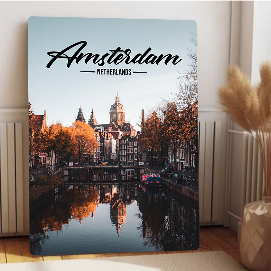 أمستردام هولندا سيتي سكيب جدار - مراجعة Home Decor Netherlands وسعره