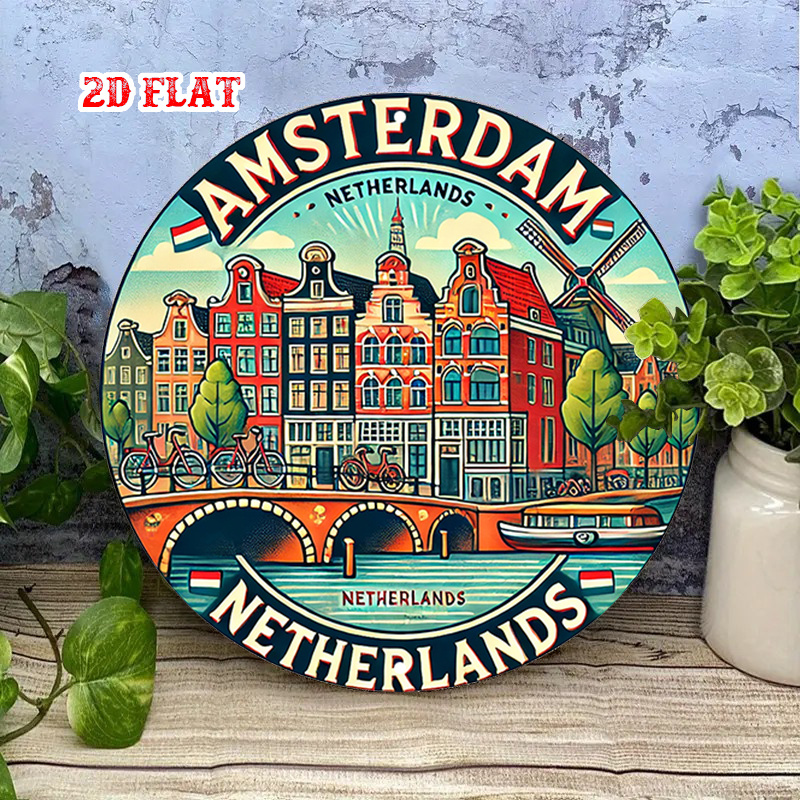 لوحة جدارية معدنية دائرية بتصم - مراجعة Home Decor Netherlands وسعره