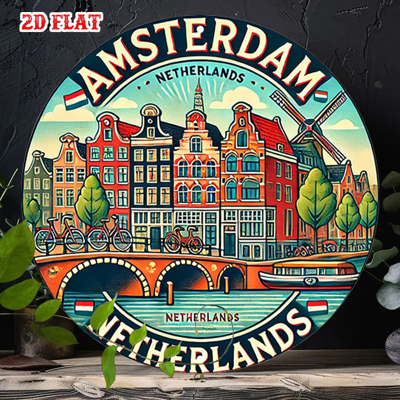 لوحة جدارية معدنية دائرية بتصم - مراجعة Home Decor Netherlands وسعره