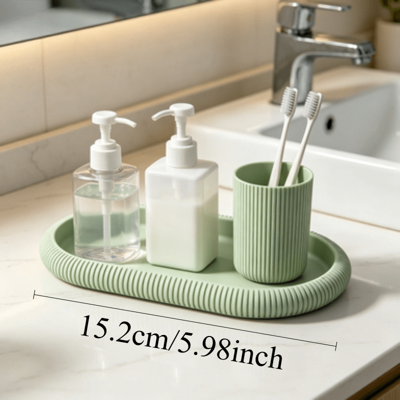 صينية تخزين بيضاوية الشكل، منظ - مراجعة Vanity Home Decor وسعره