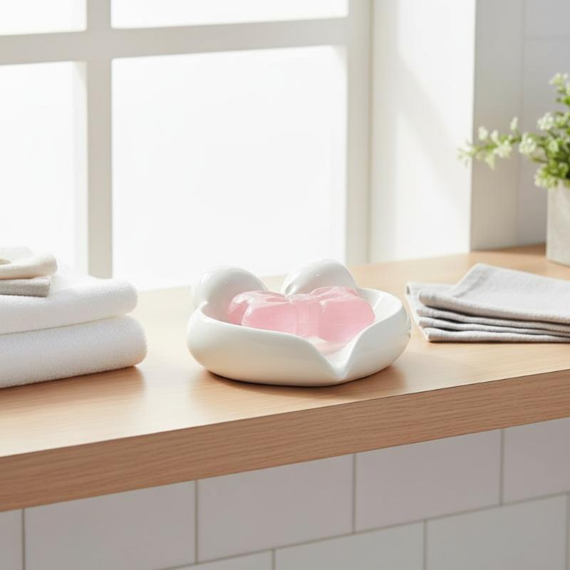 طبق صابون سيراميك بتصميم قلب و - مراجعة Vanity Home Decor وسعره
