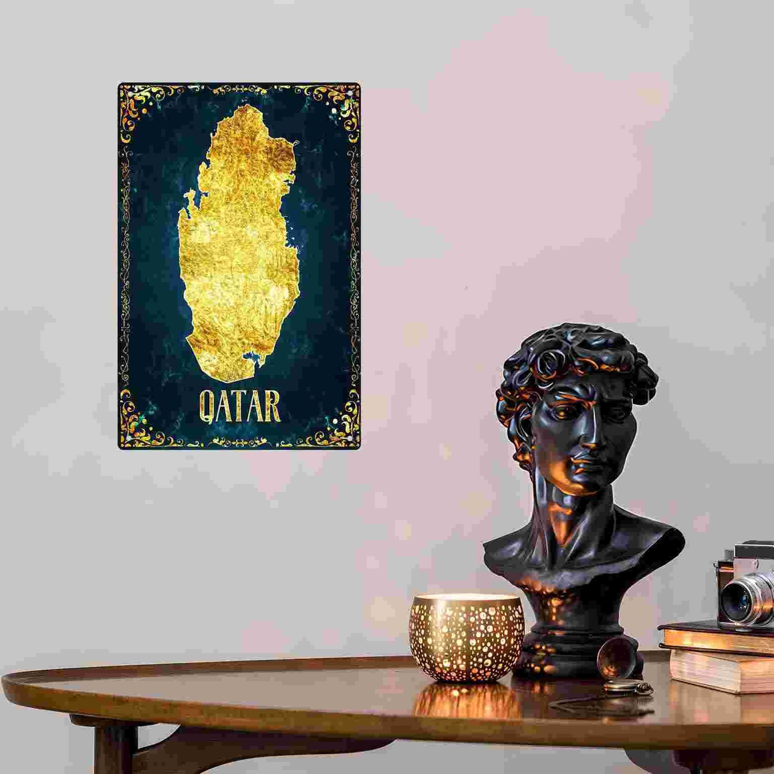لافتة معدنية مسطحة ثنائية الأب - مراجعة Home Decor Qatar وسعره