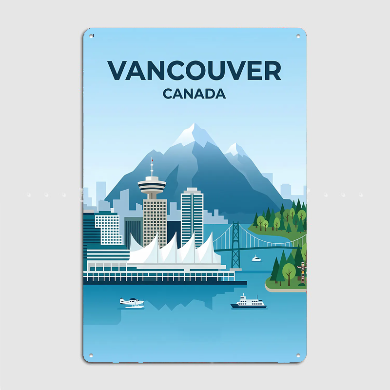ملصقات جدارية عتيقة لمشهد مدين - مراجعة Home Decor Vancouver وسعره