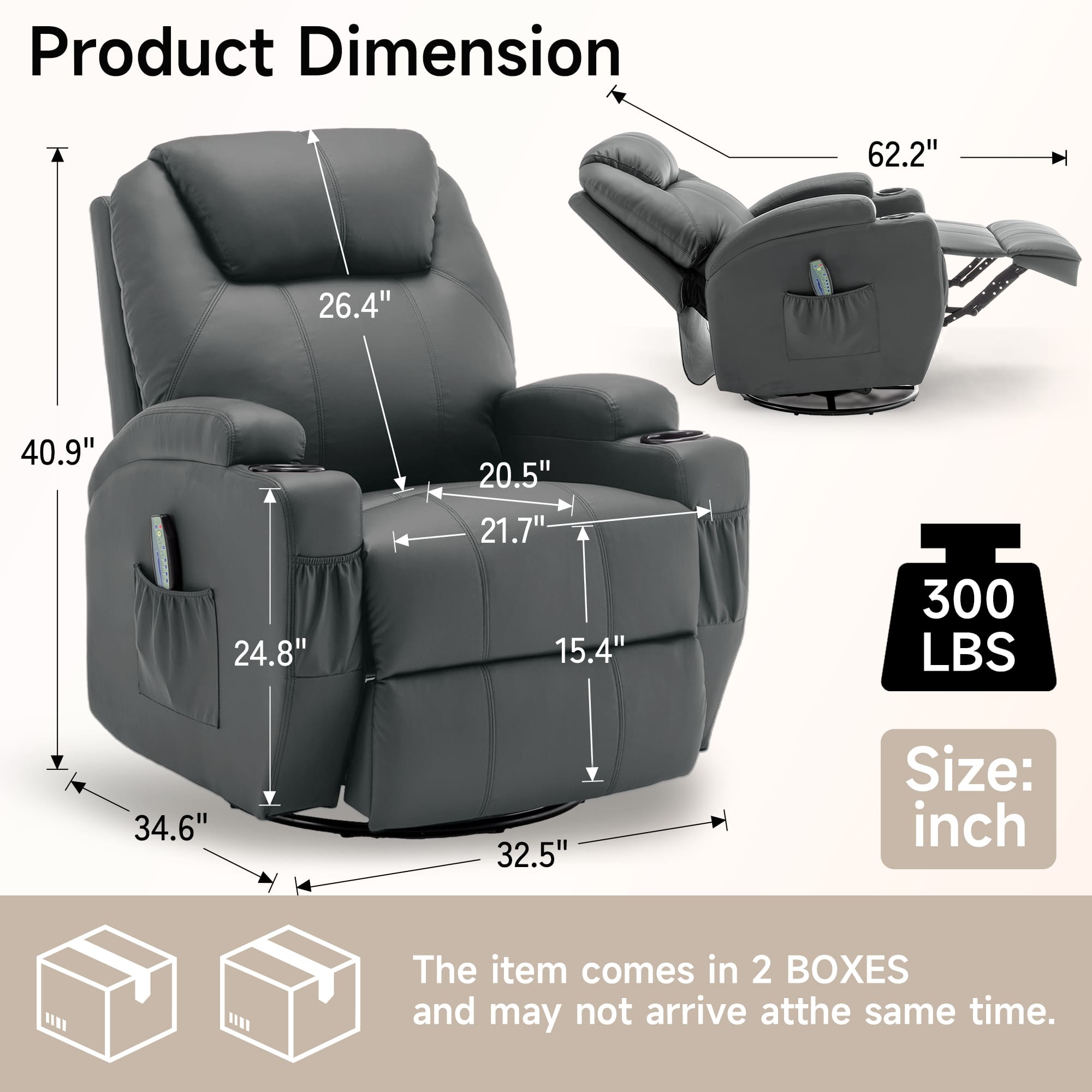 كرسي استرخاء مع خاصية التدليك  - مراجعة Home Decor Sofa وسعره
