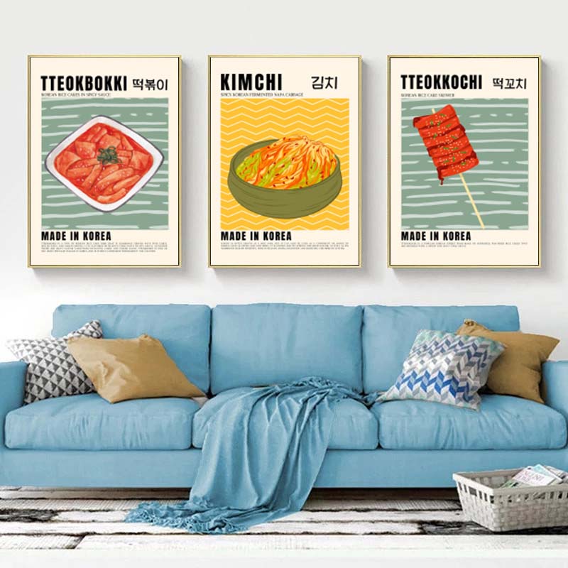 الغذاء الآسيوي قماش اللوحة الم - مراجعة Home Decor Korea وسعره