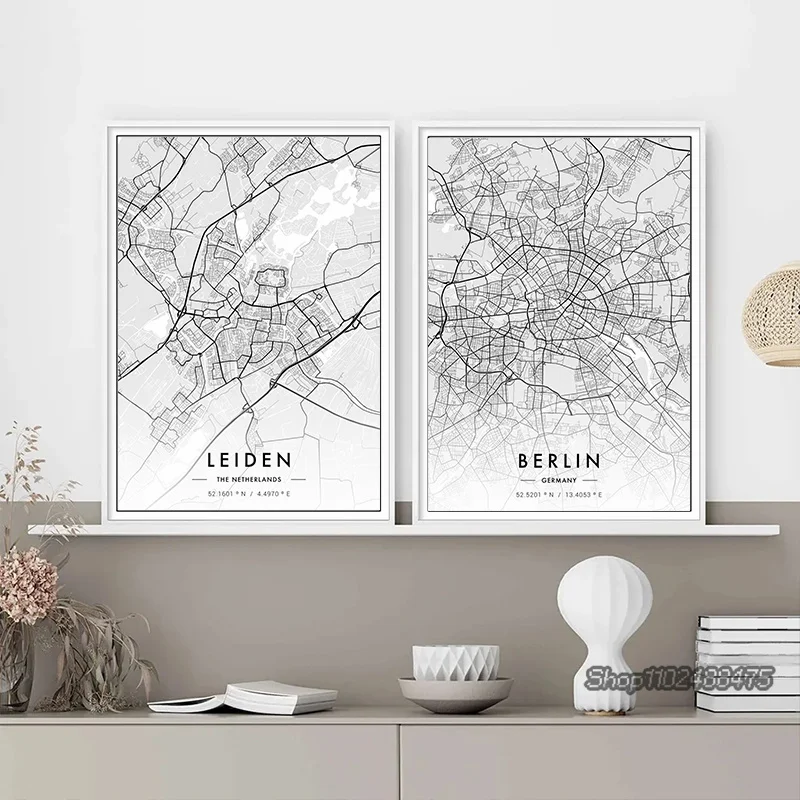 لوحة قماشية لخريطة مدينة باريس - مراجعة Home Decor New York وسعره