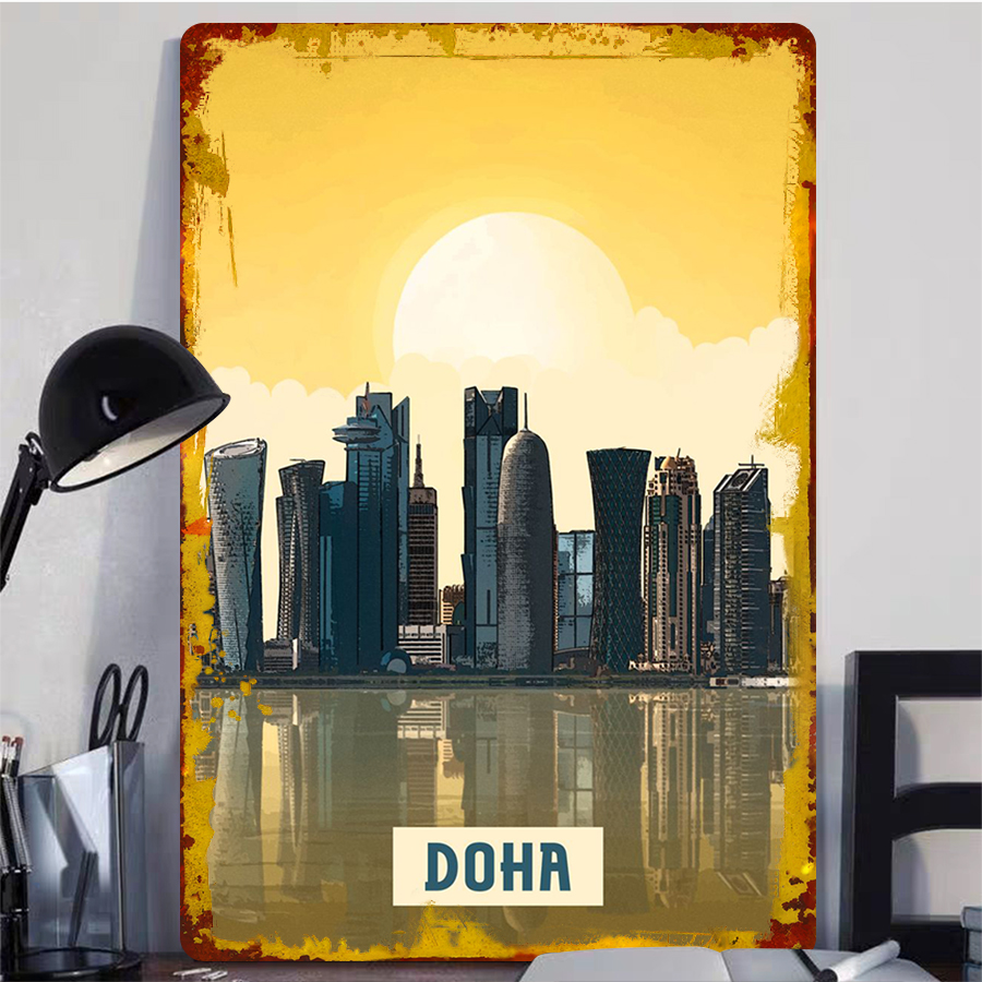 دوها أفق المعادن جدار الفن قطر - مراجعة Home Decor Qatar وسعره