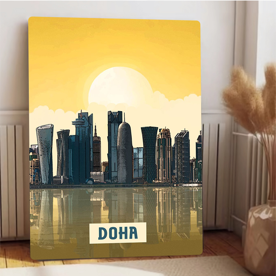 دوها أفق المعادن جدار الفن قطر - مراجعة Home Decor Qatar وسعره